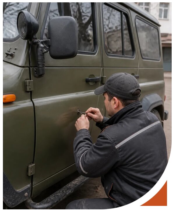 Профессиональное вскрытие автомобиля УАЗ без повреждений в Воркуте